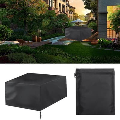 Buiten Tuin Oxford Doek Waterdicht Tafel Stoel Stofhoes Zonnescherm Beschermer(250*250*90) black