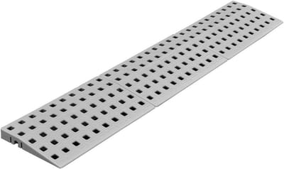 Drempelhulp - Oprijplaat - Obstakels Overbruggen - Verstelbare Hoogte - 75 cm Breed - Grijs