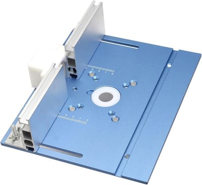 Freestafel Inzetplaat - Houtbewerking Tafel - Precisie Houtfrezen - Aluminium Legering - 240x200mm - Zilver