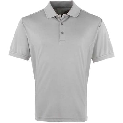 Premier Heren Coolchecker Pique Poloshirt (Zilver)