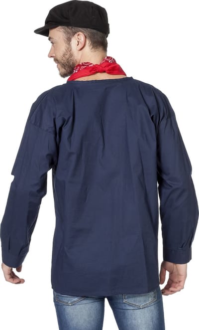 Wilbers & Wilbers - Boeren Tirol & Oktoberfest Kostuum - Blauwe Boerenkiel Origineel - Blauw - Maat 3XL - Bierfeest - Verkleedkleding