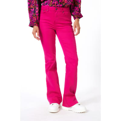 EsQualo Trousers Colored Denim Flair Fuchsia Maat: 34 | Pantalons Outlet | Dames