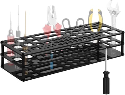 Unyqoos ® Multifunctionele Gereedschapsorganizer met 63 Gaten voor Efficiënt Opbergen van Gereedschap