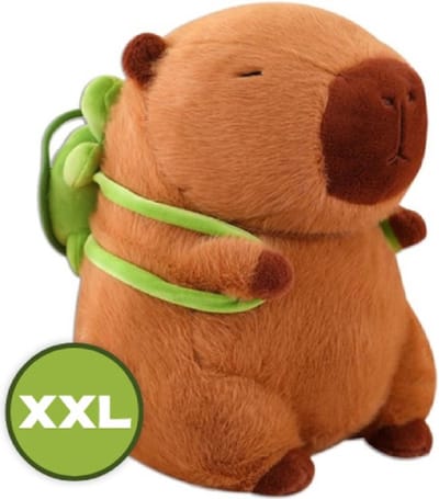 Capybara met Rugzak Pluche Knuffel XXL 70 cm - Capibara