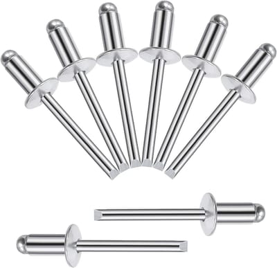 Aluminium Blindklinknagels - Popnagels - Bevestigen Plaatwerk - Corrosiebestendig Staal - 6.4 x 12 mm - Zilver
