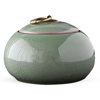 Elegante As Urn - 320 ML - Urn - Mini Crematie Urn - As Urn - Voor Huisdieren, Honden, Katten of Menselijk As - Crematie As - Mini Urn - GROEN