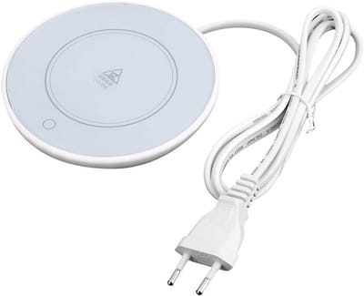 Kopjeswarmer met 55℃ Intelligente Constante Temperatuur Drankenwarmer met Smart Touch Switch Onderzetter Warmer voor Kopjes en Glazen met Vlakke Bodem Wit
