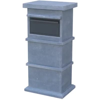 Vasp Pakketbrievenbus Pamplona Parcel - Natuursteen En Staal - Blauwe Hardsteen - 51x105x39cm