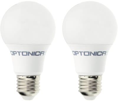 Optonica LED Lamp A60 E27 - 8.5W (vervangt 70W) - 806lm - 6000K Koel Wit - 230V - Ø60mm - Energiezuinig - 2 stuks