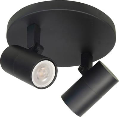 Spot Picollo 2 lichts Ø 15 cm incl mini GU10 zwart