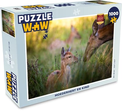 Puzzel Herten - Gras - Bos - Legpuzzel - Puzzel 1000 stukjes volwassenen