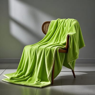 Zachte Fleece Plaid 120x150 cm Duurzaam en Warm - Sofa en Bed Spreader voor Alle Seizoenen - Zachtgroen