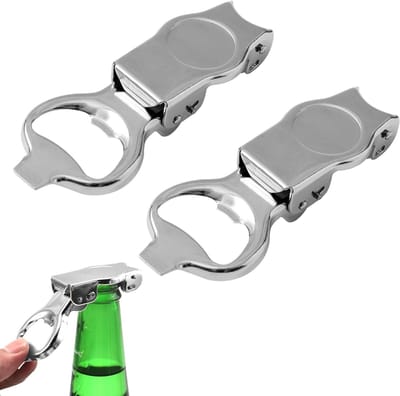 Dailygoods - 2 stuks flesopeners, bierflesdoppen, flessendop, bierflesopener, inklapbare bieropener, flesopener, flesopener voor thuis, bar, camping, pub, outdoor