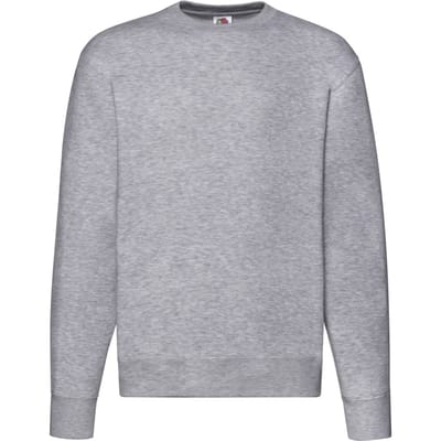 Fruit of the Loom Heren Premium Ingelegd Sweatshirt (Heide Grijs)