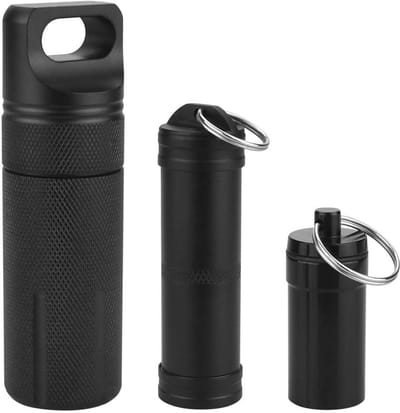 Jhubersproducts - Pillendoos - Sleutelhanger - Waterdicht en compact - Mini-tablettendoosje - Ideaal voor medicijnen en accessoires - Handig voor onde
