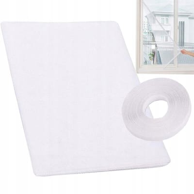 Horrengaas Met Velcro Klittenband | Zelfklevend | Anti Muggen | Vliegen | Insecten Hor | 130x150cm | Wit