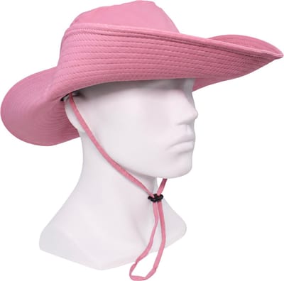 Safari Hoed - Zonnehoed - Boonie - Bucket Hat - Maat 56/58 - Roze - Kinband - UV-Beschermend, Ademend & Lichtgewicht - Opvouwbare Outdoor Hoed - Inklapbaar met Drukkers