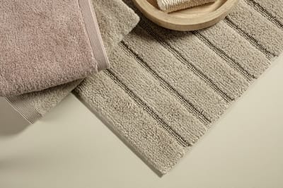Casilin Badmat Antislip 60x100cm California - Waterabsorberende Badkamermat - Wasbaar en Sneldrogend - Voor Douche en Bad - 100% Katoen - Rechthoek - Beige