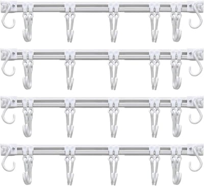 Keukengerei Hanger - Spatelrek Muur - Keuken Organiseren - Zelfklevende Montage - 40cm Lengte - Wit