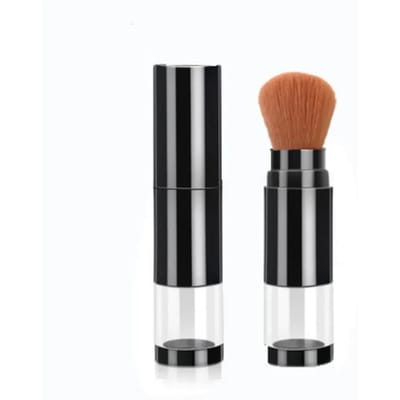 2-in-1 Foundation Borstel Tool Cosmetische Borstels Lege Reis Blush met Navulbare Poederflesje Potje Make-up Schoonheidstools