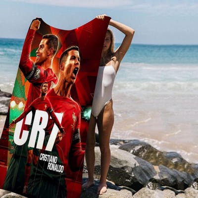 1 stuks C-Cristiano R-Ronaldo CR7 Microvezel Strandlaken Absorberend Sneldrogend Zacht Yoga Zwemmen Resort Bergklimmen Handdoek W95*H190(CM)