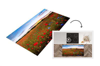 Keukenloper - Loper keuken - Bloemen - Zonsondergang - Kleuren - 120x60 cm - Keukenloper vinyl
