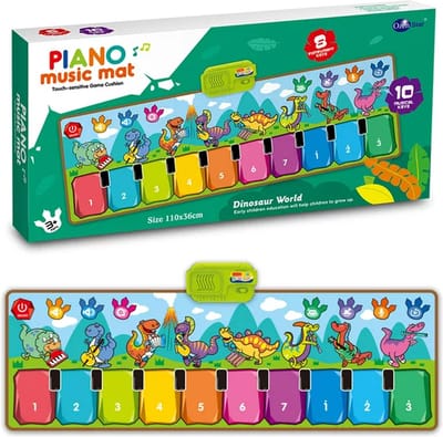Piano mat - Muziek mat met dino's - 8 toetsen en 10 deuntjes