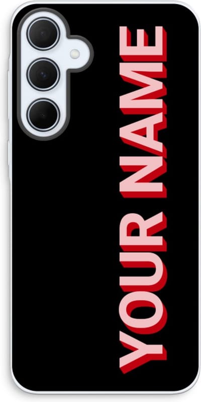Gepersonaliseerd - Case Company® - Hoesje geschikt voor Samsung Galaxy A35 hoesje - Namecase - Soft Cover Telefoonhoesje - Bescherming aan alle Kanten en Schermrand