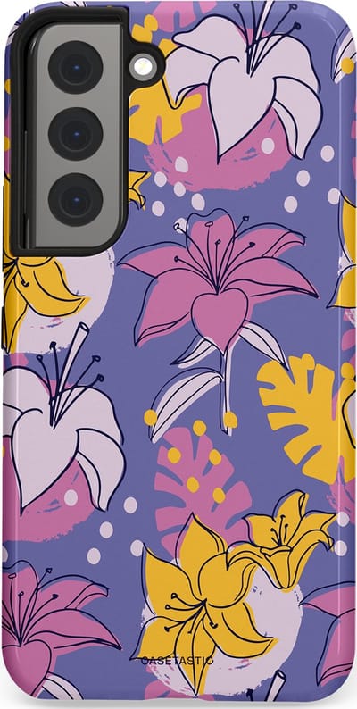 Casetastic Hoesje Geschikt voor Samsung S22 - Stijlvolle Beschermende Duo-layer Case - Lichtjesbloei