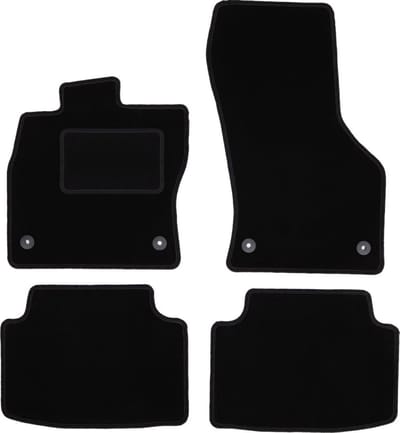 Zwarte velours vloermatten voor: Volkswagen Tiguan II crossover (2015-)