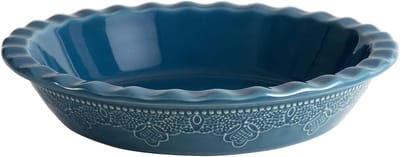 Taartvorm Keramiek - Diepe schaal - Taarten Bakken - Kantrand decoratie - 9 Inch - Grijsblauw