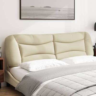 vidaXL - Hoofdbordkussen - "Hvar" - 180 - cm - stof - crèmekleurig