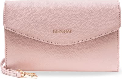 Lazarotti Leren clutch schoudertas Bologna Leather Clutch Rose roze