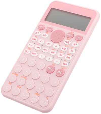 carmdering - Rekenmachine - Studentenrekenmachine - Draagbare Rekenmachine - 240 functies, 12 cijfers, 15,5×8×1,8 cm - Groot scherm, helder display - Perfect voor school, thuis en kantoor - Wiskunde, examens, wedstrijden - Roze
