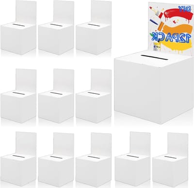 Loterij Ticketbox - Donatie Stembus - Verzamelen van Stemmen - Eenvoudig te Monteren - 15 x 15 x 15 cm