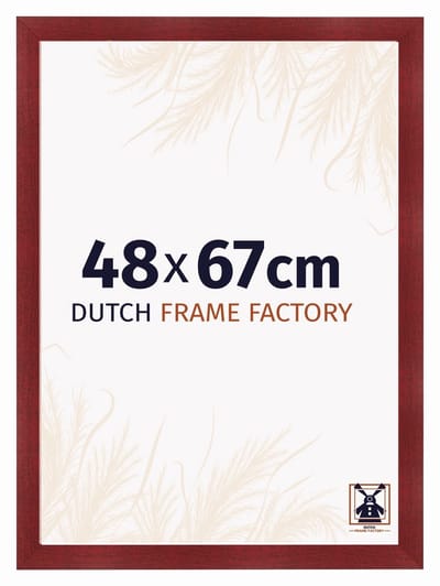 Fotolijst 48x67 cm - MDF - Wijnrood Geveegd - Praag