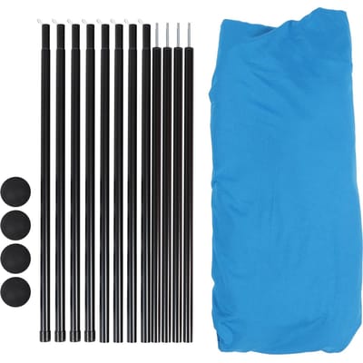 Strandtent Zonnescherm UPF50+ Stabiliteit 4 Stokken Buiten Pop-up Strandzonnescherm voor Kamperen