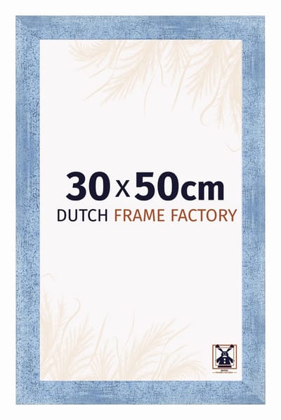 Fotolijst 30x50 cm - MDF - Helder Blauw Geveegd - Praag