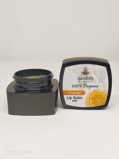 Neolith Oranje Lippenbalsem || 100% biologisch, parabenen- en sulfaatvrij || Lipbevochtiger, lipmasker || Voor droge en gehakte lippenverzorging || 10 GM 10 GM