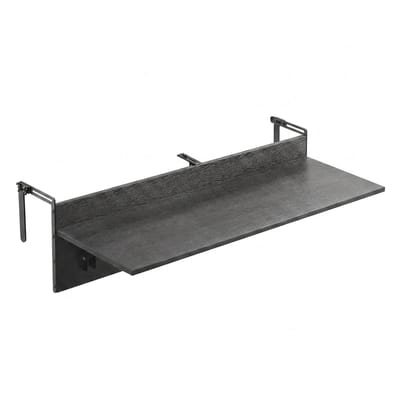 Archi Balkontafel - Terrastafel – Opklapbare Tafel Voor Reling - Stalen Frame – Buiten Tafel Voor Balkon / Patio - Zwart - 122 x 30 cm
