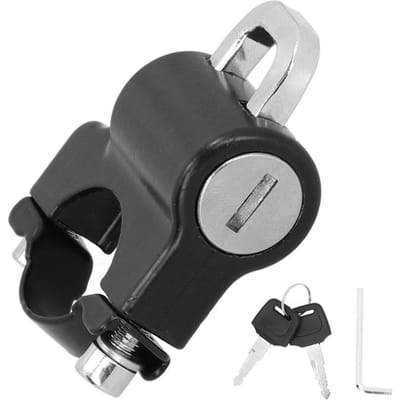 1 stuks Veiligheidshelm Slot Batterij Auto Universeel Motorfiets Hangslot Vaste Haak Sloten Anti-diefstal Handvat zwart