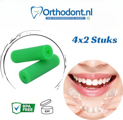 4x2 Orthodontische Chewies Voor Aligner - Orthodontic Chews - Groen
