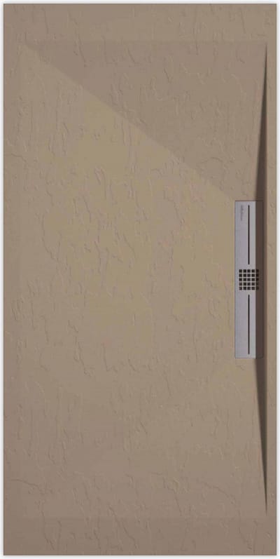 Sanifun douchebak Stone Side Moka Slate 1000 x 800 S