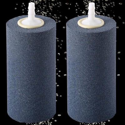 Luchtstenen voor Aquarium, 2 Stuks van 10 cm, Grote Luchtbellen Diffuser, Verbeterde Beluchting voor Gezonde Visomgeving, Geschikt voor 4 mm / 6 mm Slangen