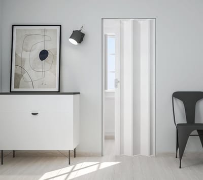 Marley vouwdeur VS Rapid zonder glas, in kleur wit essen, met slot, BxH 83x204 cm