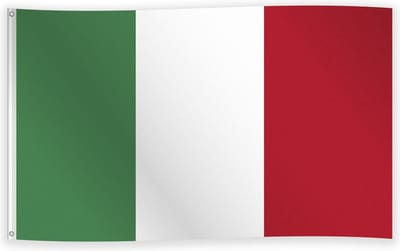 Scoby - Italiaanse Vlag - Italian Flag - Italië - 90x150cm - Original Colors - Strong Quality - Inclusief Bevestigingsringen