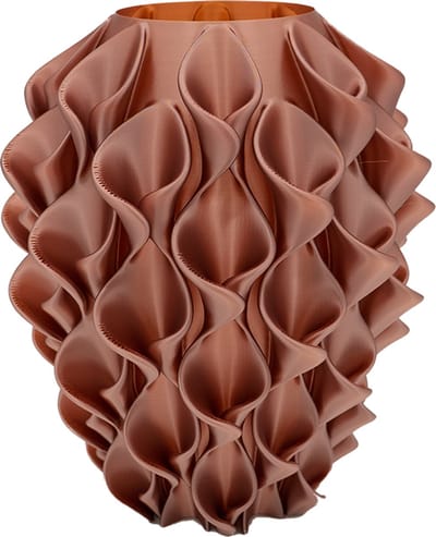 Bluma moderne vaas - Decoratieve vaas - Rose Gold - 3d geprinte vaas – geschikt voor droogbloemen - 20CM