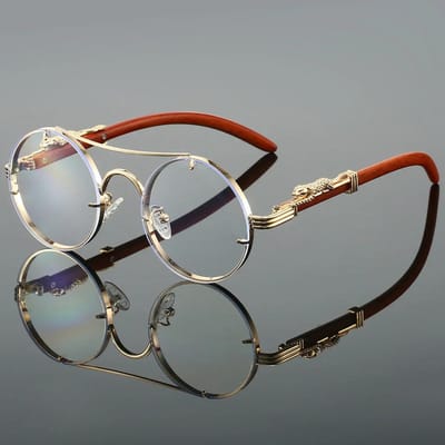 Lunettes de soleil rondes rétro à monture intégrale en métal pour femmes et hommes Protection UV400 Street Photography Pour Voyage en extérieur Lunettes de soleil gray