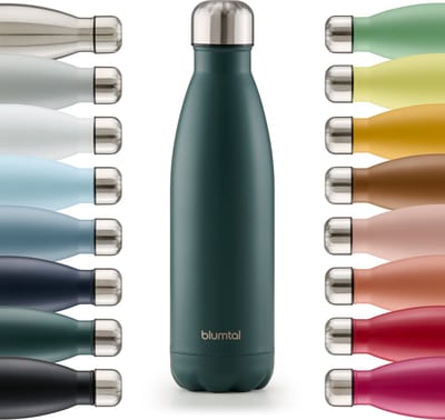 Blumtal Thermosfles - Met dubbele wand - Thermosbeker Koffie, Thee en Koele dranken - Travel Mug - 500ml - Donkergroen