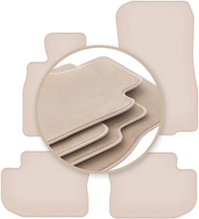 PREMIUM beige vloermatten voor: BMW 6 F06 Gran Coupe 2012-2019